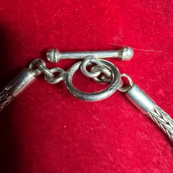 Bracelet 925 Sterling Silver Peridot Gemstone Toggle Clasp - Picture 6 of 8